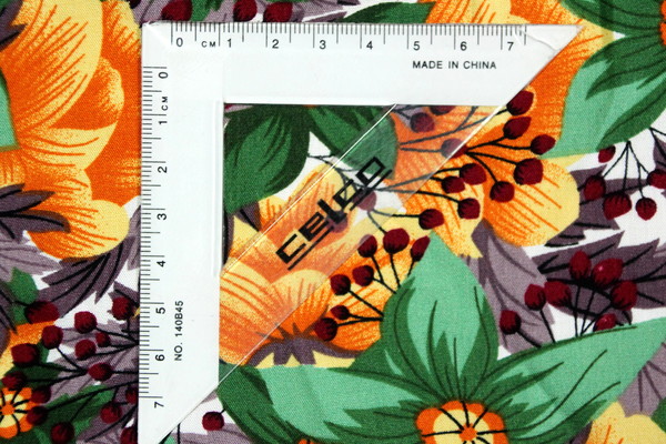 Greens & Golds Star Flower Printed Rayon