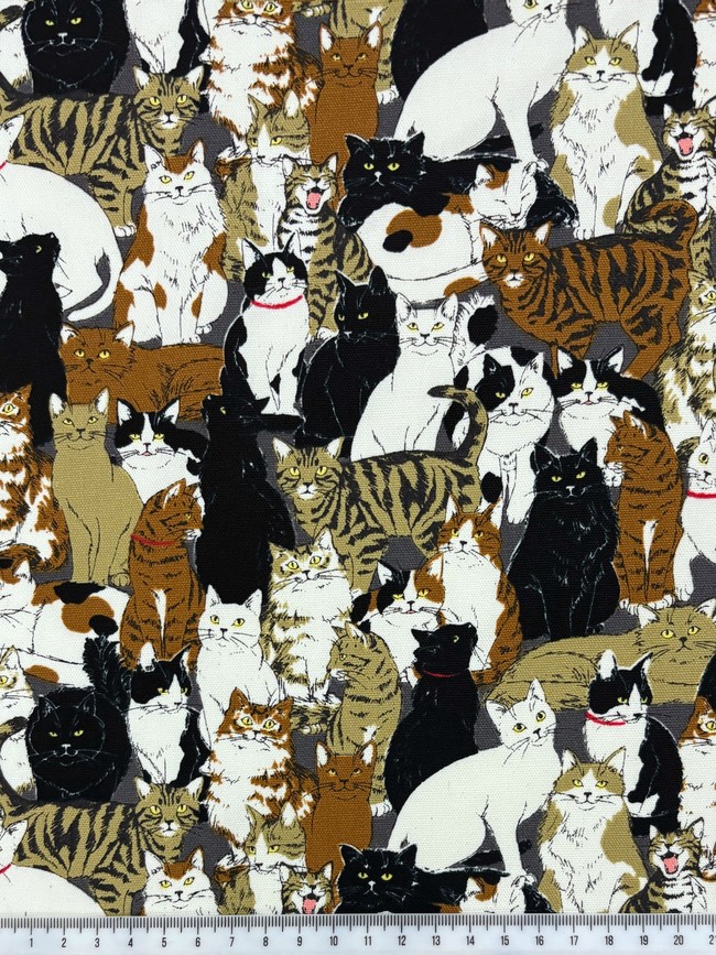 Cats Galore - Mid-weight Premium Japanese Cotton