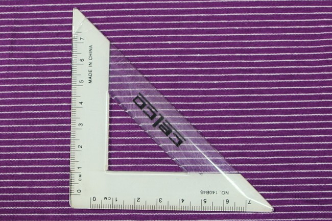  Purple & White Pinstriped Cotton Lycra Knit