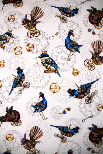 Gears & Feathers Kiwiana Printed Cotton