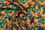 Greens & Golds Star Flower Printed Rayon