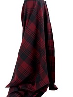 Maroon & Black Check Wool Blend