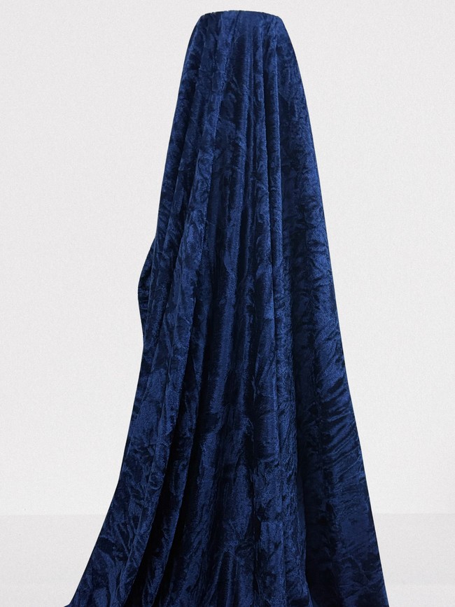 Navy Crushed Velvet