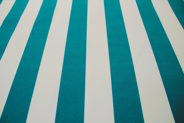 Bright Turquoise Stripes Waterproofed & UV Coated Canvas