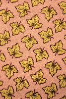 Maple Leaves on Pink Printed Cotton