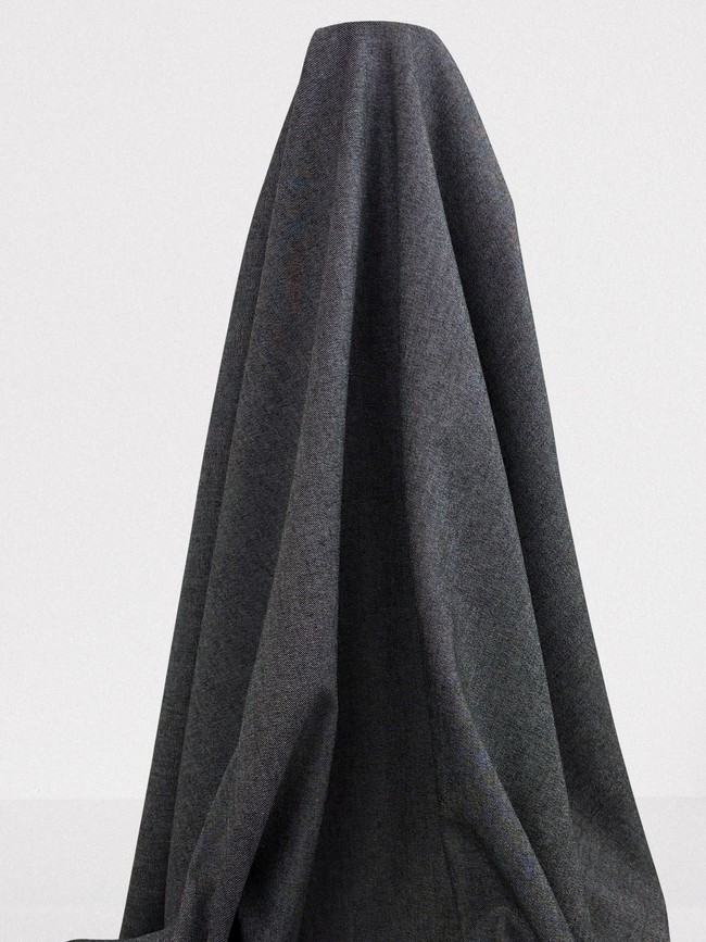 Charcoal Marle Stretch Denim