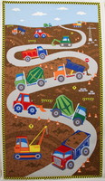 Heavy Machines Diggers & Truck Printed Panel