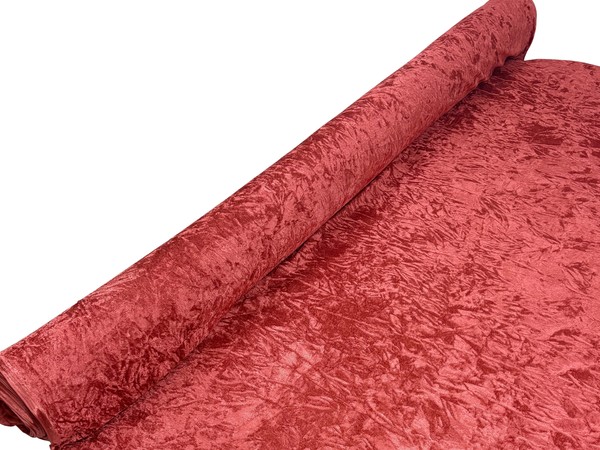 Peachy Terracotta Crushed Velvet