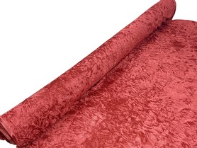 Peachy Terracotta Crushed Velvet