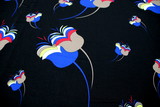 Bold Tulips on Black Stretch Knit 