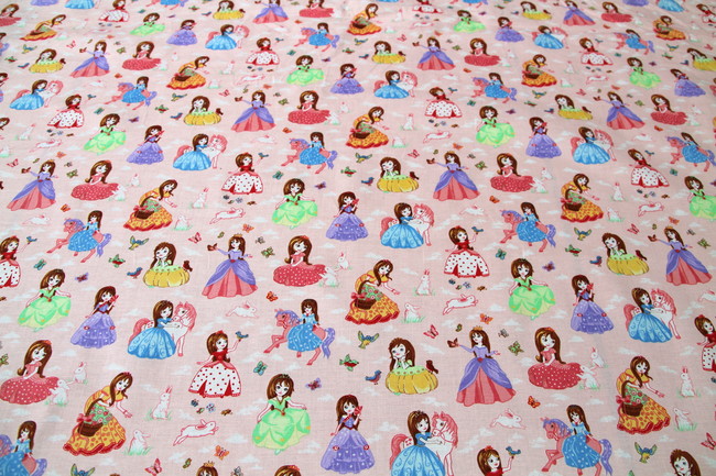 Princess Party Printed Cotton - Pretty Princesses