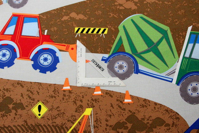 Heavy Machines Diggers & Truck Printed Panel