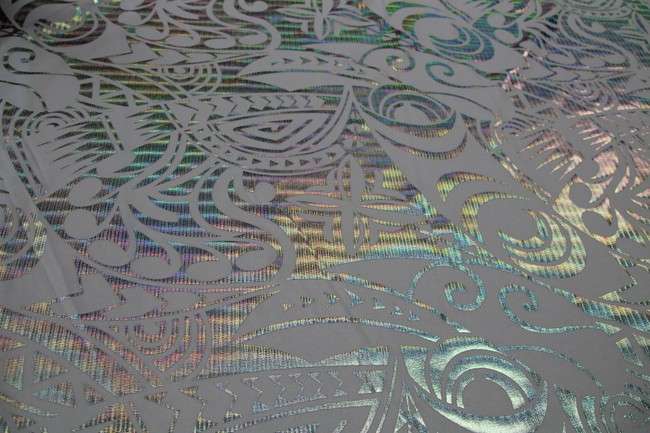 Silver Holographic Pasifika Foiled Knit