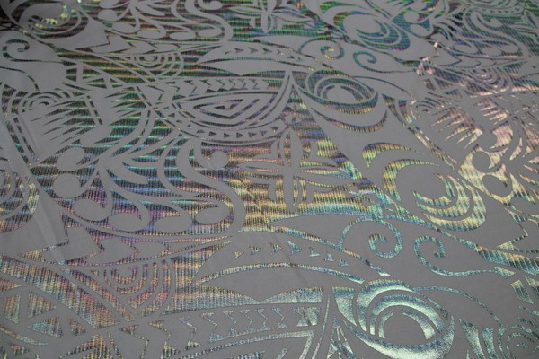 Silver Holographic Pasifika Foiled Knit