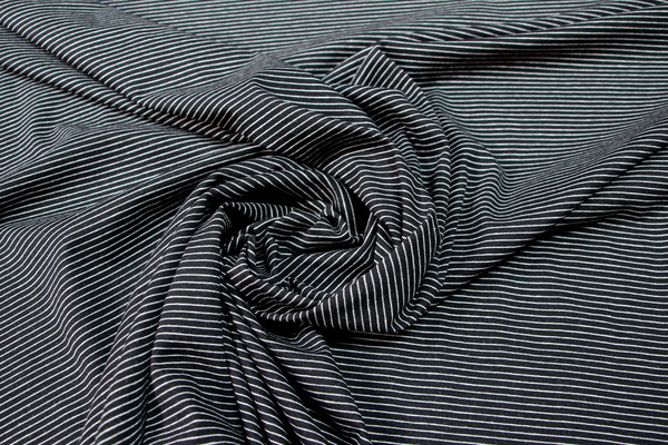 Black & White Pinstriped Cotton Lycra