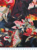 Moody Abstract Floral Stretch Linen Blend
