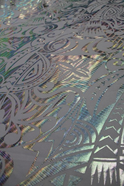 Silver Holographic Pasifika Foiled Knit
