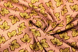 Maple Leaves on Pink Printed Cotton