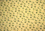 Green Dogs on Lemon Printed Cotton