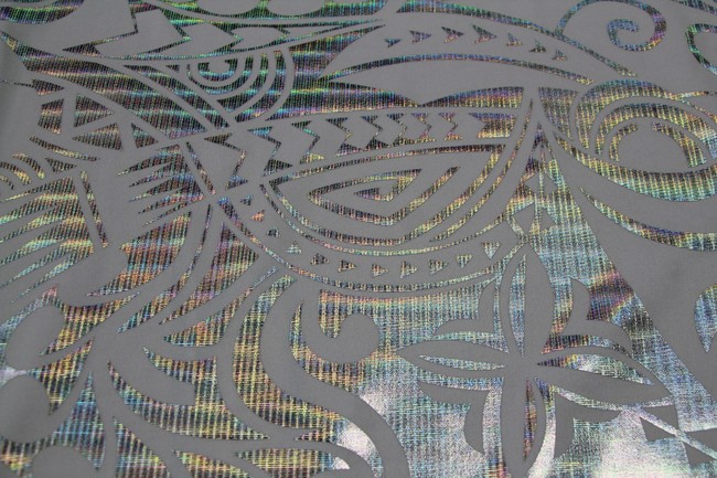 Silver Holographic Pasifika Foiled Knit