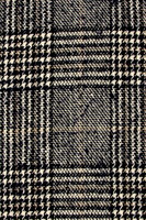 Navy, White & Beige Check Wool Blend