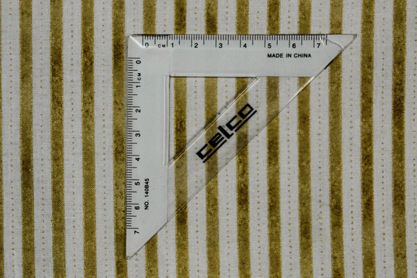 Gold Foiled Stripes & Micro Dots on Ivory Printed Cotton
