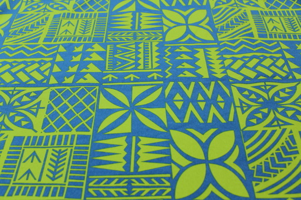 Island Style Polyester - Lime & Turquoise