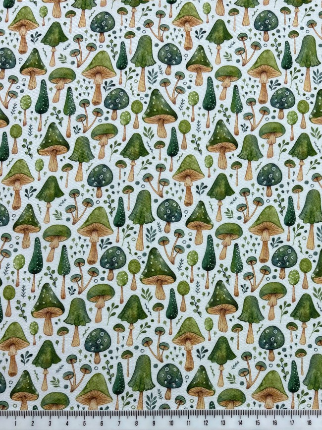 In the Forest - Mushrooms Premium Cotton