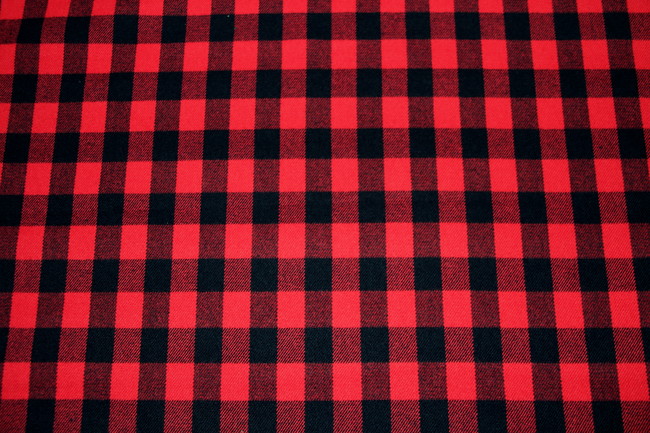 Red & Black Brushed Cotton Check