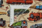 Loco-Motion All-over Trains Premium Printed Cotton