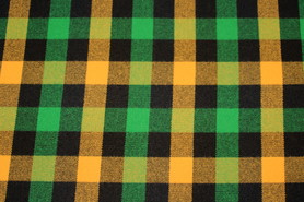 * REDUCED * Citrus & Black Brushed Cotton Check