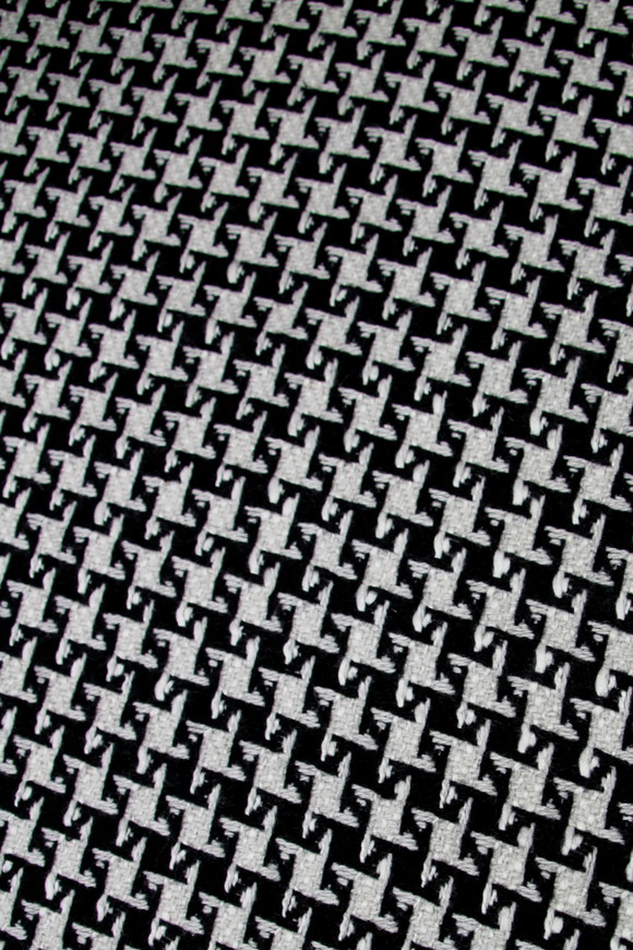  Black, Grey & White Hounds-tooth Wool Coating