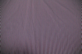 Red, Navy, Black & White Thin Striped Polycotton Lining