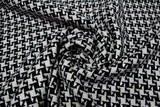  Black, Grey & White Hounds-tooth Wool Coating