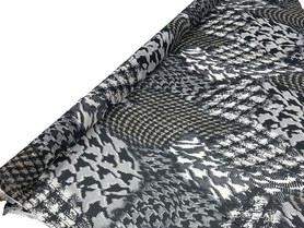 Modern Hounds-tooth Style Printed Chiffon