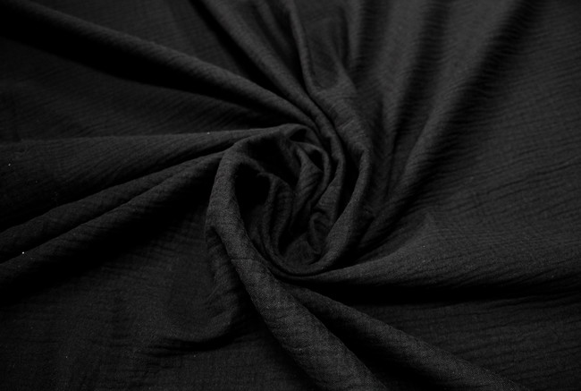 Black Double Muslin New Image