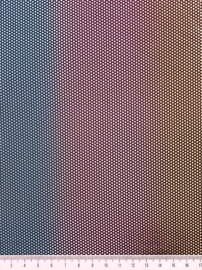 Multi Colour Holograhpic Foil Trilobal Knit