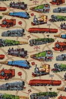 Loco-Motion All-over Trains Premium Printed Cotton