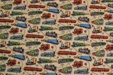 Loco-Motion All-over Trains Premium Printed Cotton