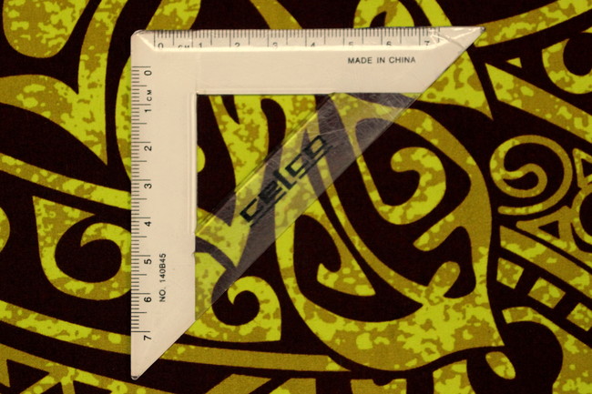 Mustard Tones on Brown Pasifika Leaf Design Cotton