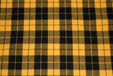 Mustard & Black Brushed Cotton Check