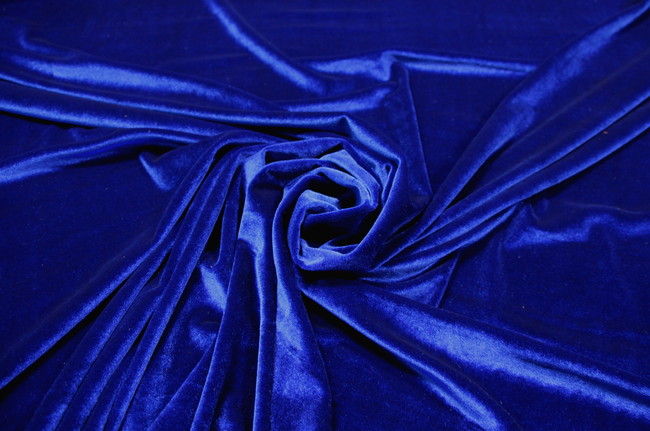 Gorgeous Rich Royal Stretch Plush Velvet