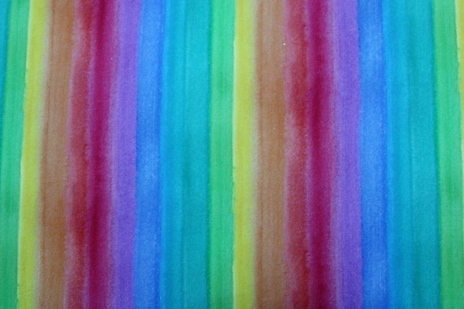 Rainbow Stripes Kiwiana Printed Cotton