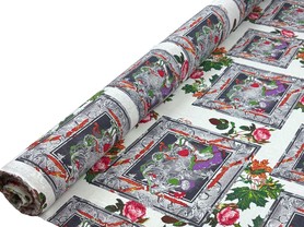 Frame Florals Printed Linen Blend