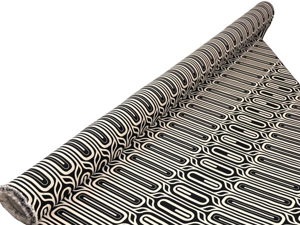 Tulip Black & White Striped Printed Bamboo Cotton Blend