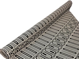 Tulip Black & White Striped Printed Bamboo Cotton Blend