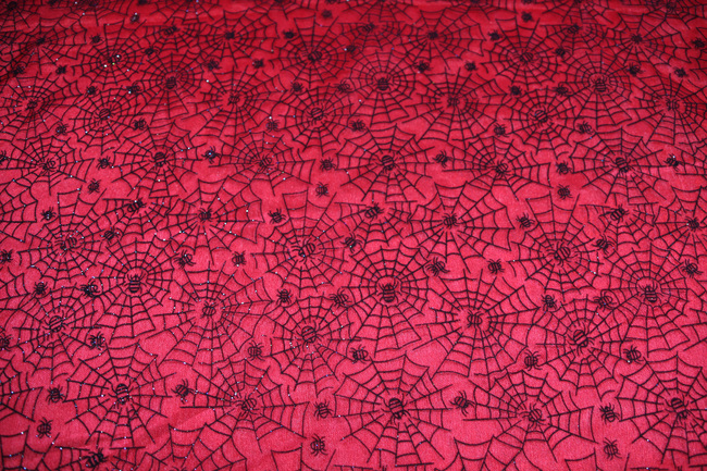 Cobweb Flocked Organza