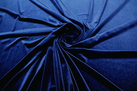 Navy Plush Stretch Velvet