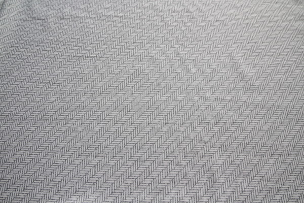 Grey & White Herringbone Print Cotton
