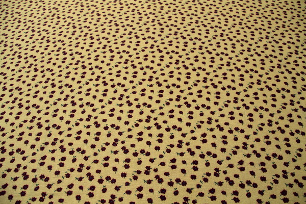 REDUCED! TINY FLOWER PRINT ON SOFT LEMON BRUSHED LINEN BLEND - 5 Metres for $35